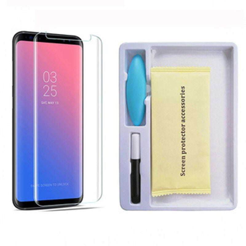 UV Nano Liquid Full Glue Curved Tempered Glass for Samsung S9 Plus