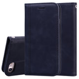 Frosted Business Magnetic Horizontal Flip PU Leather Case with Holder & Card Slot & Lanyard, For iPhone SE 2022 / SE 2020 & 8 & 7, For iPhone 8 Plus & 7 Plus, For iPhone 11 Pro, For iPhone 11, For iPhone 11 Pro Max, For iPhone XS / X, For iPhone XR