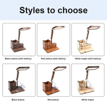 Load image into Gallery viewer, Wooden Multi-function Touch USB Pen Holder Desk Lamp Student Desktop Charging Reading Lamp Led Eye Protection Table Lamp