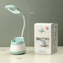 Load image into Gallery viewer, USB Charging LED Desk Light Eye Protection Lamp with Pen Holder and Phone Holder