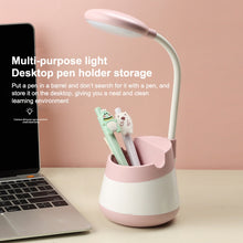 Load image into Gallery viewer, USB Charging LED Desk Light Eye Protection Lamp with Pen Holder and Phone Holder