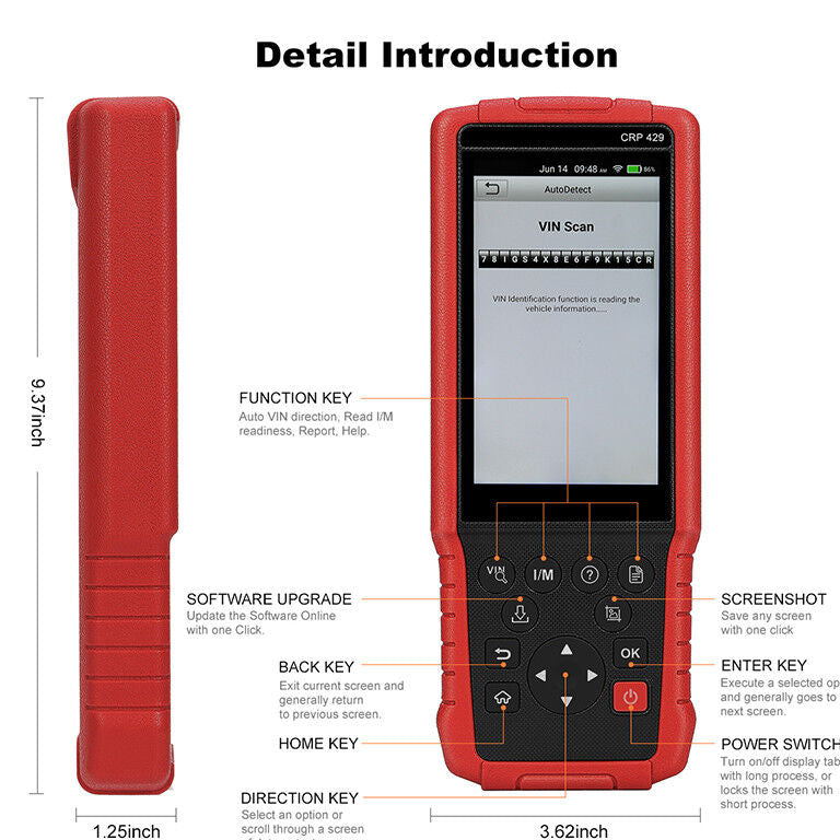 Launch CRP 429 Full System Diagnostic & IMMO Programmer Machine