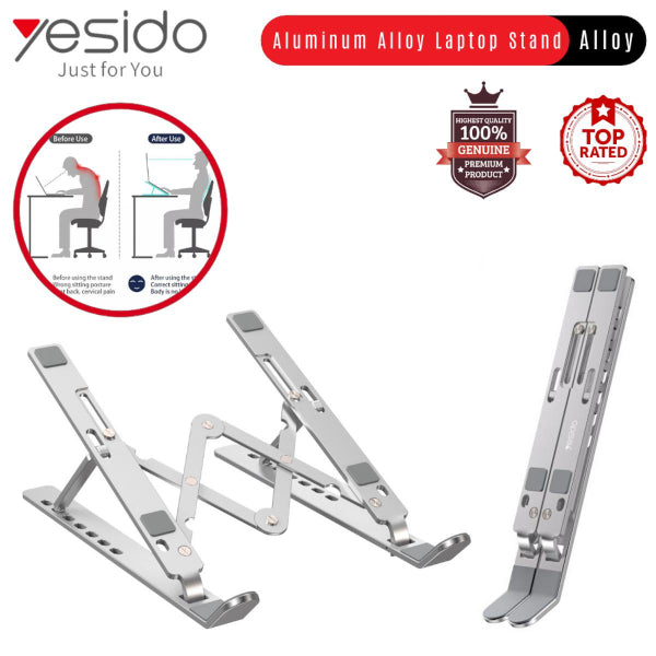 YESIDO - LP-01 Universal Laptop Stand - Silver