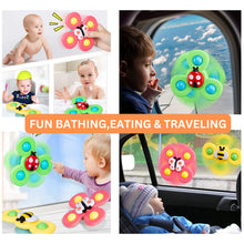 Load image into Gallery viewer, Insect Suction Cup Spinner Toy For Babies & Toddlers - 3 Piece