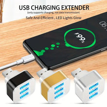 Load image into Gallery viewer, Techme USB 2.0 3-Port Expansion Charging Adapter USB Hub