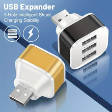 Load image into Gallery viewer, Techme USB 2.0 3-Port Expansion Charging Adapter USB Hub