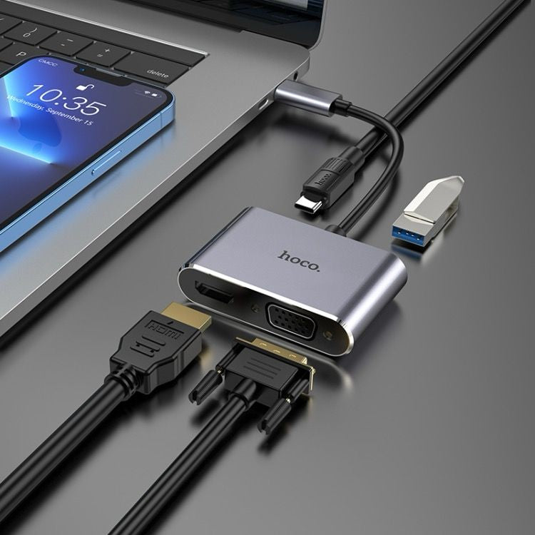 Hoco HB30 USB-C / Type-C Multifunction Converter HDTV+VGA+USB3.0+PDHUD