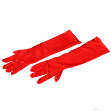 Load image into Gallery viewer, Ladies Satin Gloves Nylon Satin Gloves Retro Ball Performance Long Gloves