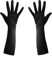 Load image into Gallery viewer, Ladies Satin Gloves Nylon Satin Gloves Retro Ball Performance Long Gloves