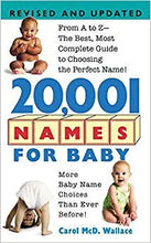 Load image into Gallery viewer, 20,001 Names For Baby: Revised and Updated - USED Awesome Imports