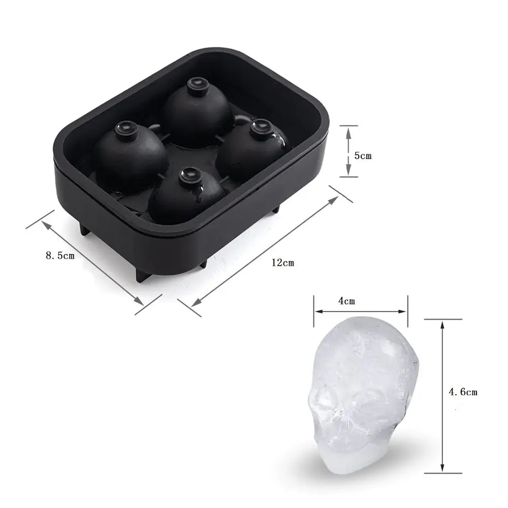 3D Skull Ice Cube Mold Awesome Imports