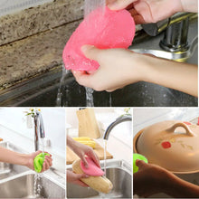 Load image into Gallery viewer, 3Pcs Silicone Dish Washing Sponge Scrubber Kitchen Cleaning antibacterial Tool Awesome Imports