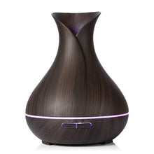 Load image into Gallery viewer, 400ml Aroma Essential Oil Diffuser Ultrasonic Air Humidifier with Wood Grain 7 Color Changing LED Lights for Office Home Awesome Imports