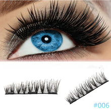 Load image into Gallery viewer, 4Pcs Ultra-thin 0.2mm Magnetic Eye Lashes 3D Reusable False Magnet Eyelash Awesome Imports