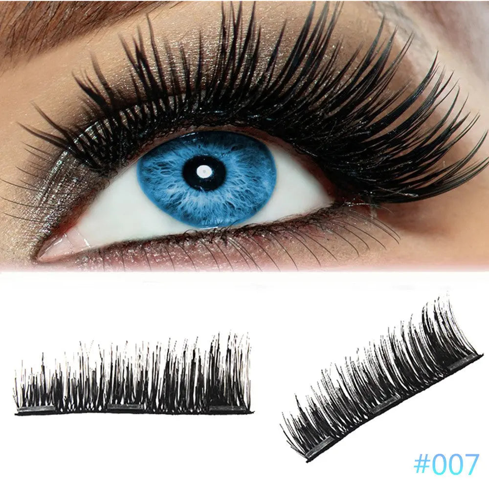 4Pcs Ultra-thin 0.2mm Magnetic Eye Lashes 3D Reusable False Magnet Eyelash Awesome Imports