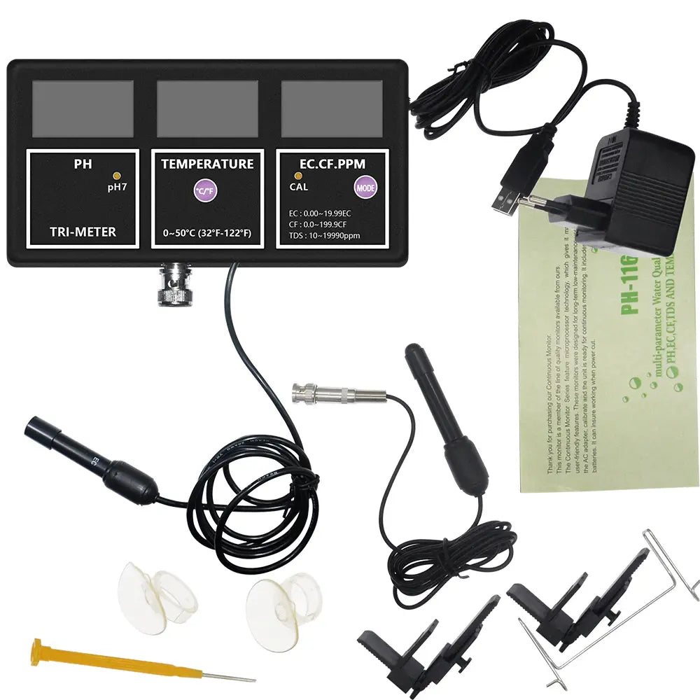 5-in-1 Water Quality Multi-Parameter PH EC CF TDS Meter Techme