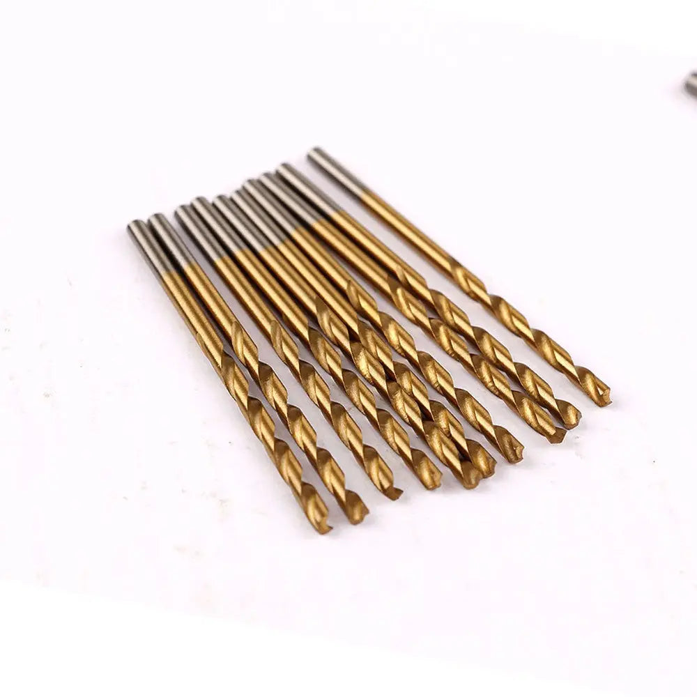 50Pcs 1/1.5/2/2.5/3mm Titanium Coated HSS Drill Bit Set Awesome Imports