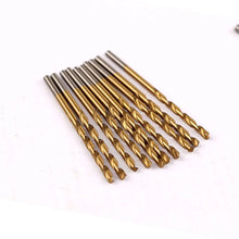 Load image into Gallery viewer, 50Pcs 1/1.5/2/2.5/3mm Titanium Coated HSS Drill Bit Set Awesome Imports