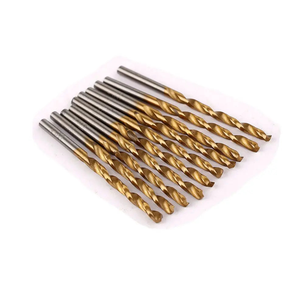 50Pcs 1/1.5/2/2.5/3mm Titanium Coated HSS Drill Bit Set Awesome Imports