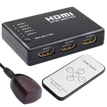 Load image into Gallery viewer, 5-Port HDMI Switch with IR Remote Control