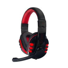 Load image into Gallery viewer, Puning Red Gaming Headset for PC & Playstation PS3 / PS4 with Mic & Remote Awesome Imports