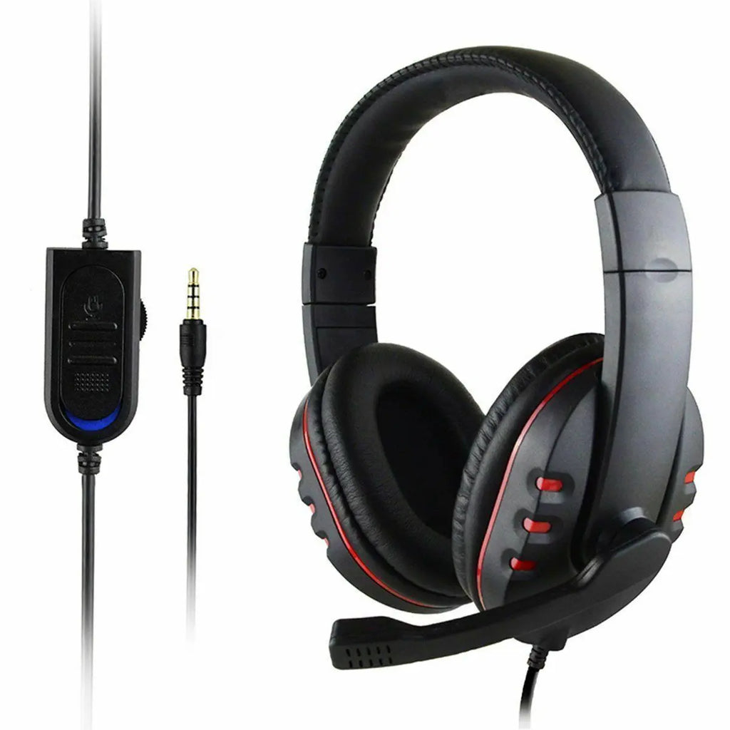 Puning Red Gaming Headset for PC & Playstation PS3 / PS4 with Mic & Remote Awesome Imports