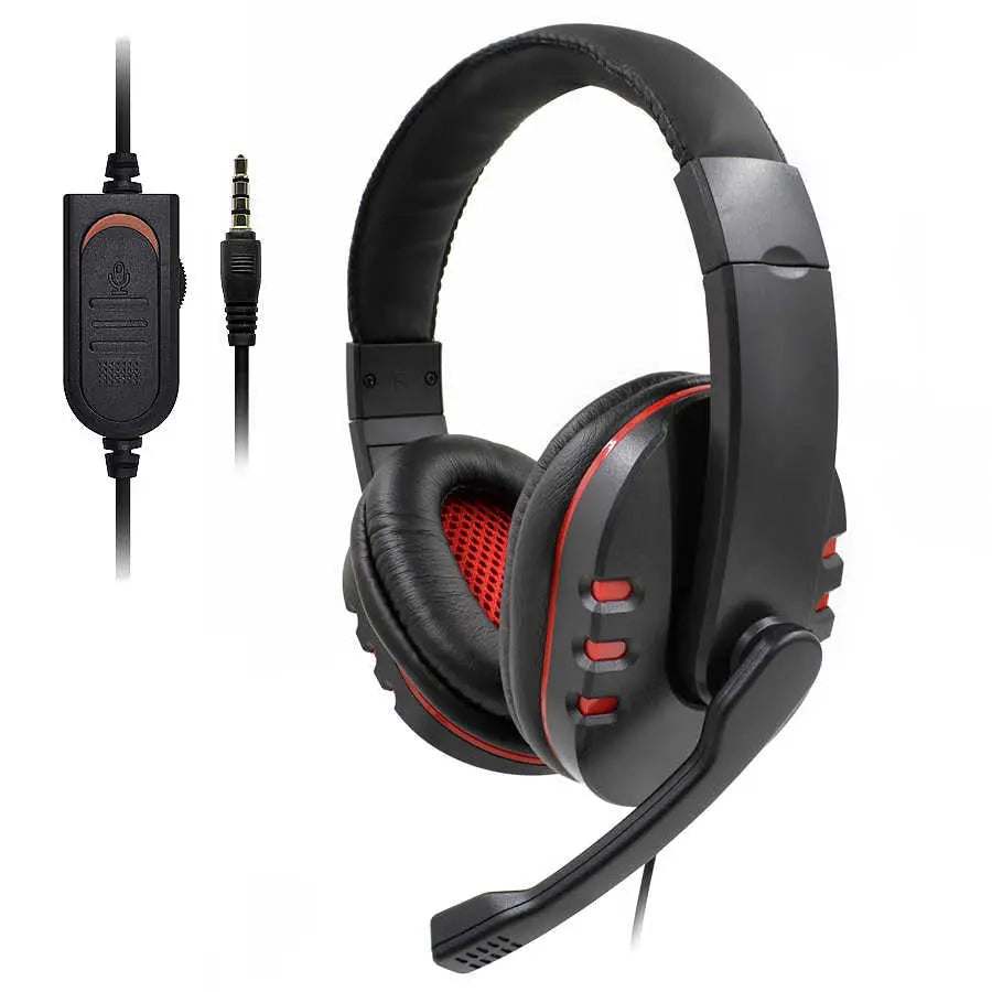 Puning Red Gaming Headset for PC & Playstation PS3 / PS4 with Mic & Remote Awesome Imports