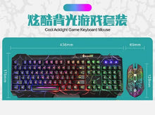 Load image into Gallery viewer, Shipadoo D620 Gaming Wired LED Keyboard & 1600DPI Mouse Combo Wantech