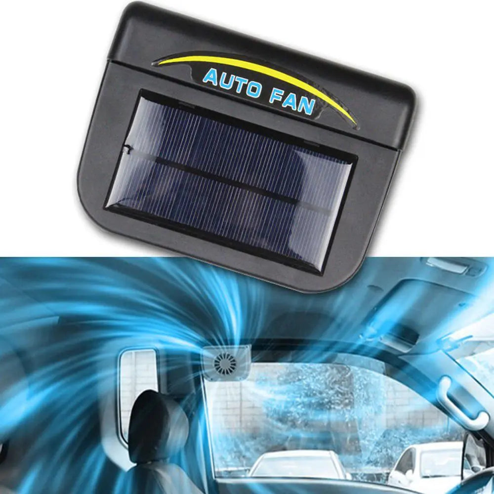 Solar Power Car Window Fan Awesome Imports