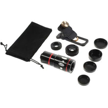 Load image into Gallery viewer, Universal 4-in-1 Smartphone Lens Kit - Black Shopinc