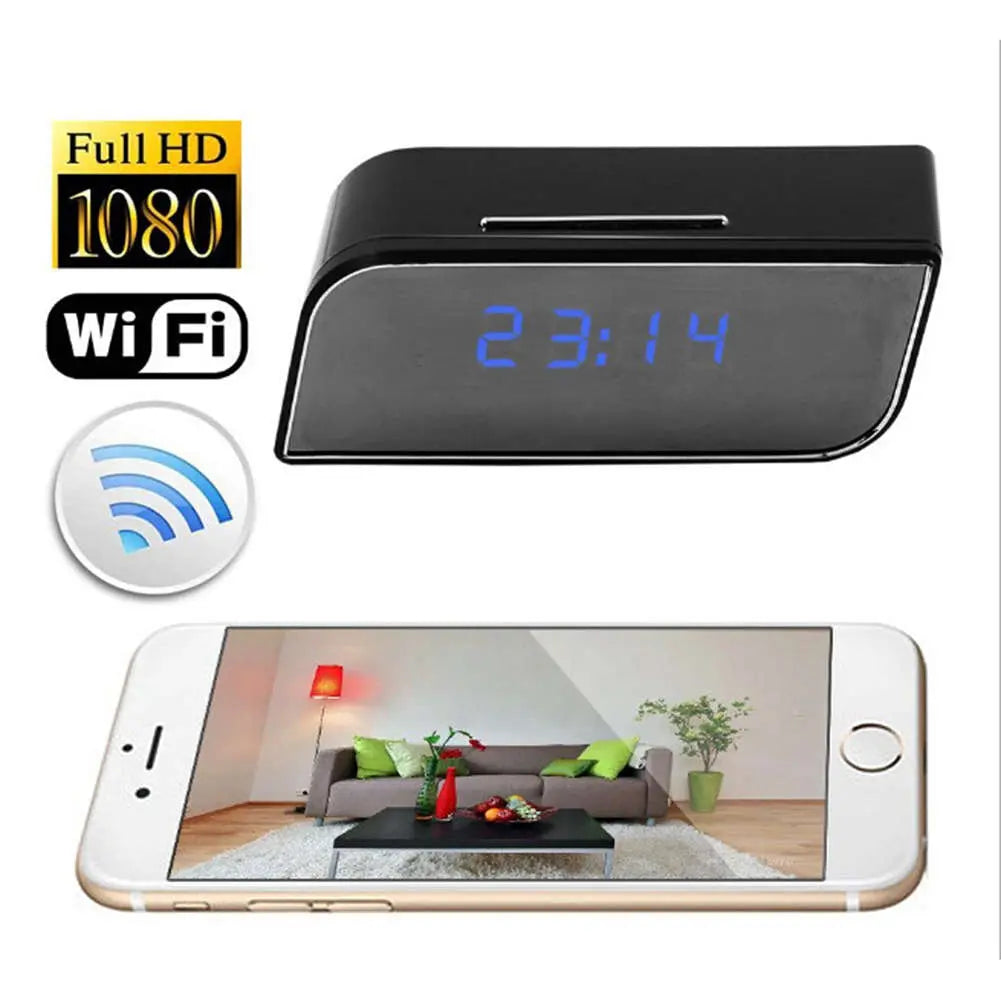 Wireless Mini Wifi Spy Clock with Motion Sensor Camera. Awesome Imports