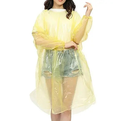 Yellow Emergency Rain Coat Adult - Pack of 10 Awesome Imports