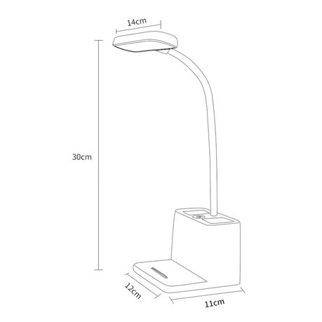 Techme SD-829 Rechargeable Touch Sensitive Non-Flickering LED Desk Lamp