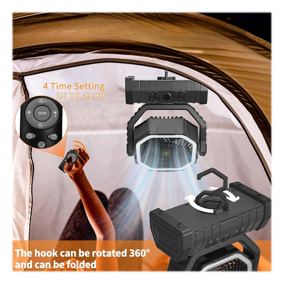 Outdoor/Camping 3-in-1 Unit (Fan, LED Light and Powerbank)