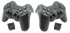 Pack of 2 Techme 2.4GHz Wireless Twin Vibration Analogue Controller Compatible with PS2