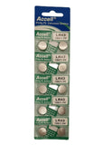 Accel AG12 /LR43 1.5V Alkaline Button Battery - Pack of 10