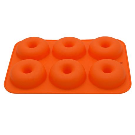 Mihuis Non Stick Silicone Donut & Cake Mold - Orange