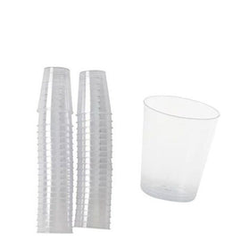 Open Bar Transparent Disposable Plastic Shooter Shot Glasses - Pack of 80