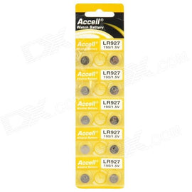 Accell LR927 195/1.5V AG7 Alkaline Battery - Pack of 10