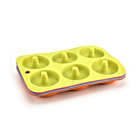 Mihuis Non Stick Silicone Donut & Cake Mold - Orange