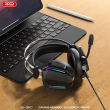 Load image into Gallery viewer, XO - XO-GE07 - 3D Surround Sound Gaming Headset With RGB Lighting - Black