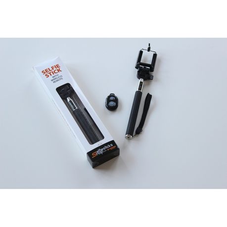 Selfie Stick With Bluetooth Remote- Black