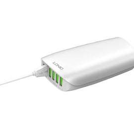 LDNIO-A6573C - 65W 1 Type-C & 5 USB Port Super Fast Charging Adapter-White