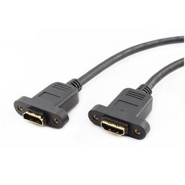 Techme Female HDMI to Female HDMI Cable Adapter with Screw Channels - 30cm