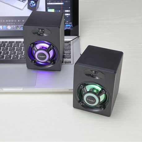 T-Wolf S1 Desktop Speakers with LED Light