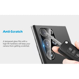 Techme Camera Lens Protector Glass for Samsung Galaxy S22 Ultra - Pack of 2