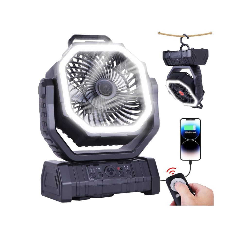 Outdoor/Camping 3-in-1 Unit (Fan, LED Light and Powerbank)