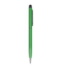 Load image into Gallery viewer, Green Ballpoint Pen with Built-In Stylus Touch Pen