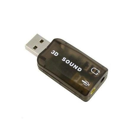 USB Sound Card Virtual 5.1 - Black