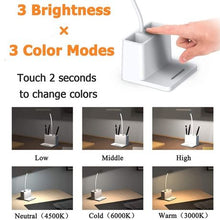 Load image into Gallery viewer, Techme SD-829 Rechargeable Touch Sensitive Non-Flickering LED Desk Lamp